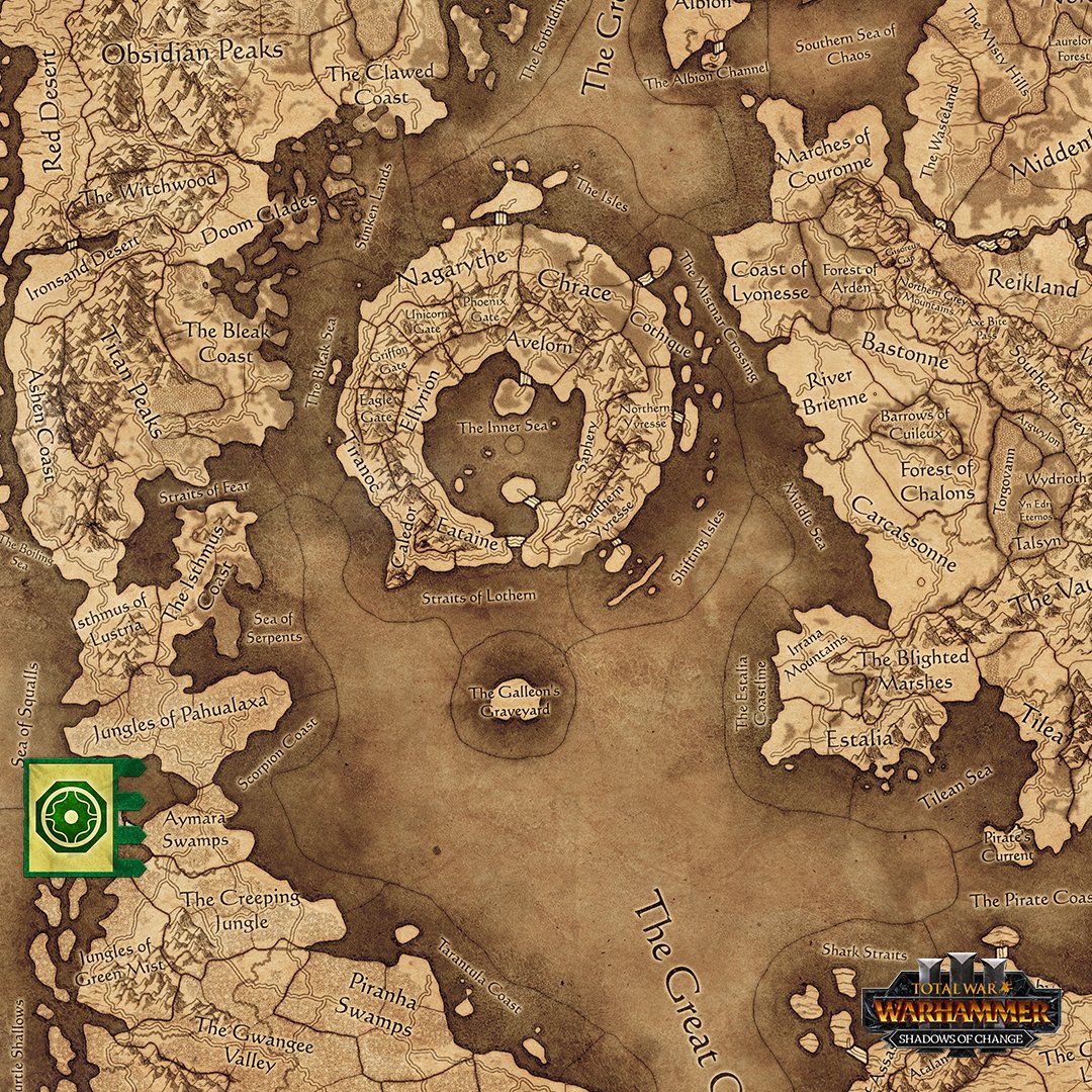 Total War: Warhammer 3 Immortal Empires Yuan Bo start position.